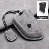BMW Remote Key Fob Cover for Series 1-7, X1-X7: Genuine Leather Protector