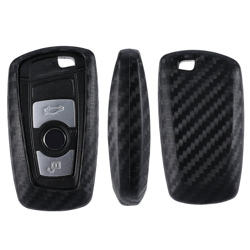 Carbon Fiber Pattern Silicone Smart Key Protective Case