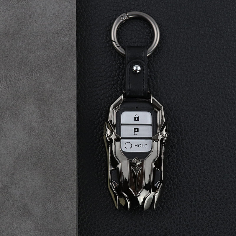 Universal Zinc Alloy Remote Key Fob Cover: Polished Metallic Shell