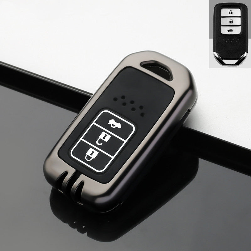 Honda Accord & Civic Remote Key Fob Cover: Zinc Alloy & Silica Gel Shell