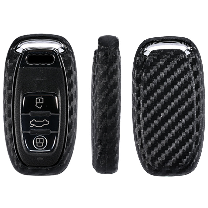 Universal Carbon Fiber Texture Silicone Key Fob Cover