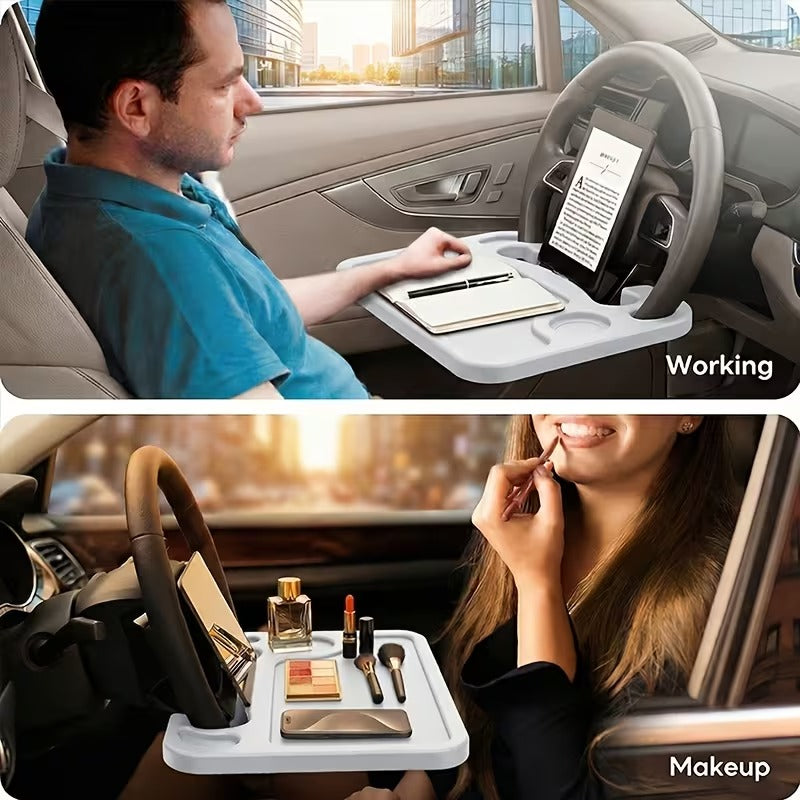 Premium Car Steering Wheel Tray | Portable Workstation & Food Table