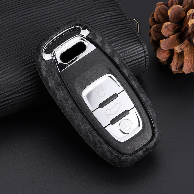 Universal Carbon Fiber Texture Silicone Key Fob Cover