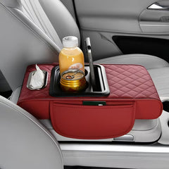Universal Car Armrest Organizer & Comfort Booster | 4-in-1 Premium Console Pad