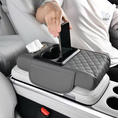 Universal Car Armrest Organizer & Comfort Booster | 4-in-1 Premium Console Pad