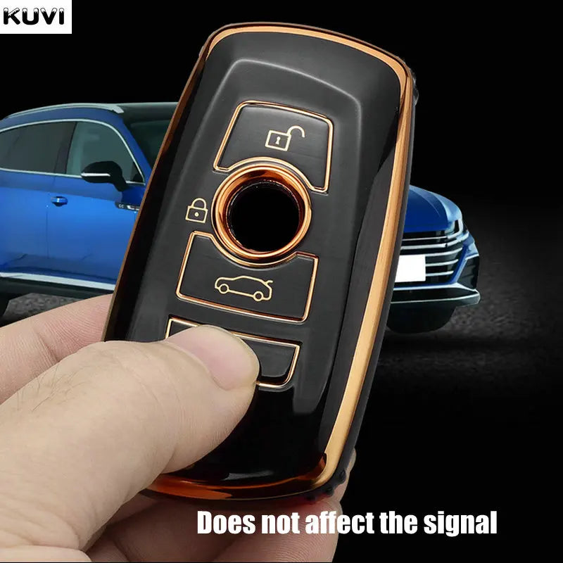 BMW Remote Key Fob Cover for Series 1-7, X1-X5, M3/M4: Flexible TPU Shell