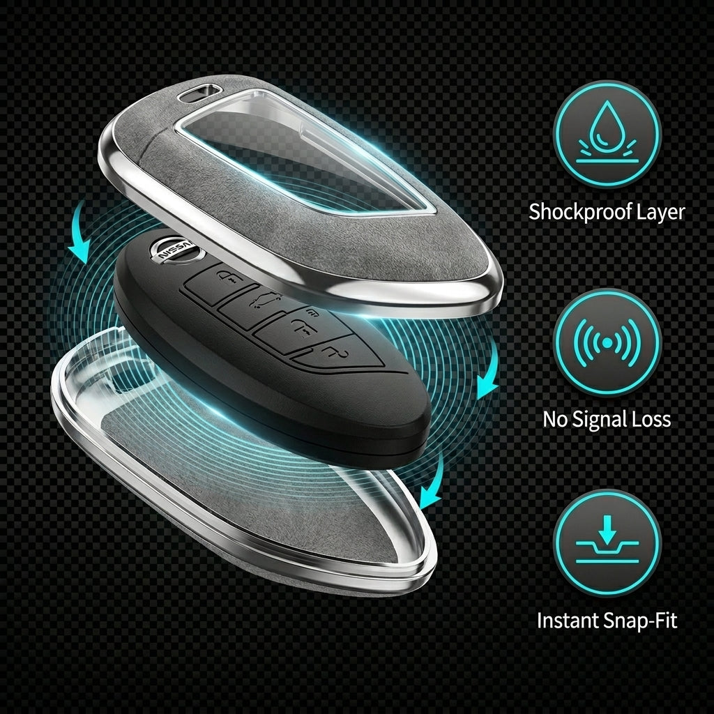 BMW Remote Key Fob Cover for Series 1-7, X1-X7: Genuine Leather Protector
