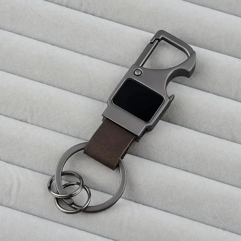 Cowhide Bottle Keychain