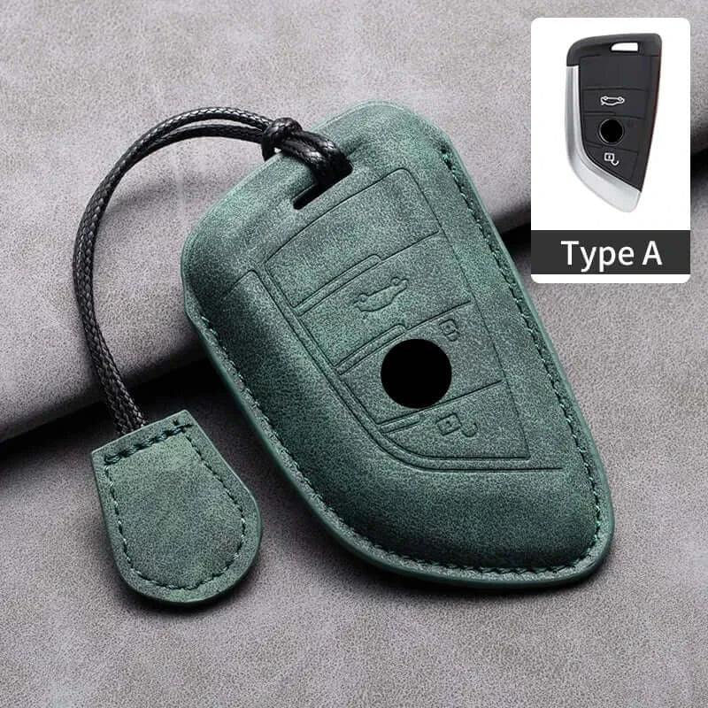 BMW Remote Key Fob Cover for Series 1-7, X1-X7: Genuine Leather Protector