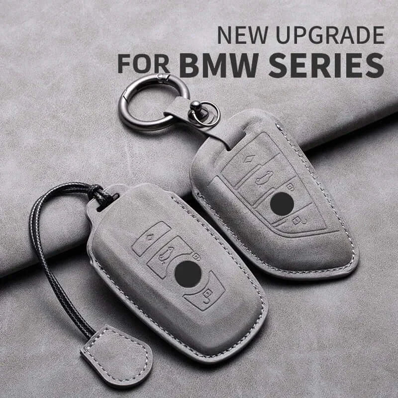 BMW Remote Key Fob Cover for Series 1-7, X1-X7: Genuine Leather Protector