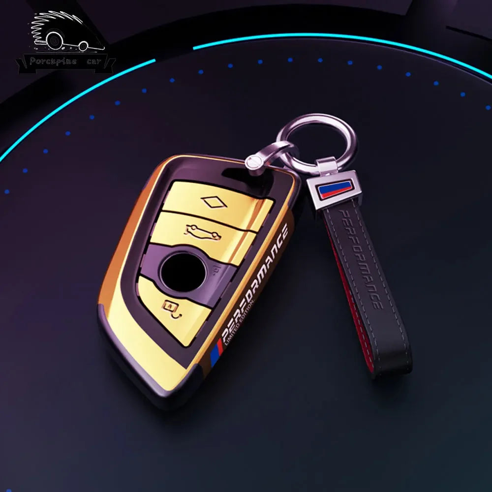 BMW Remote Key Fob Cover for Series 3/5/7, X1-X6: Metallic Hard Shell Protector