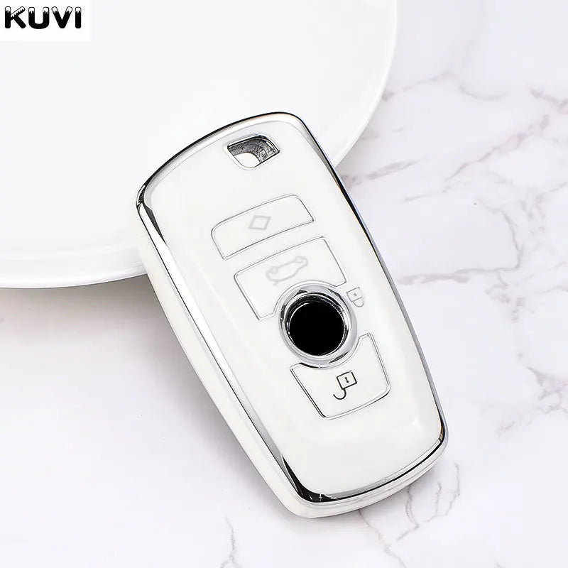 BMW Remote Key Fob Cover for Series 1-7, X1-X5, M3/M4: Flexible TPU Shell