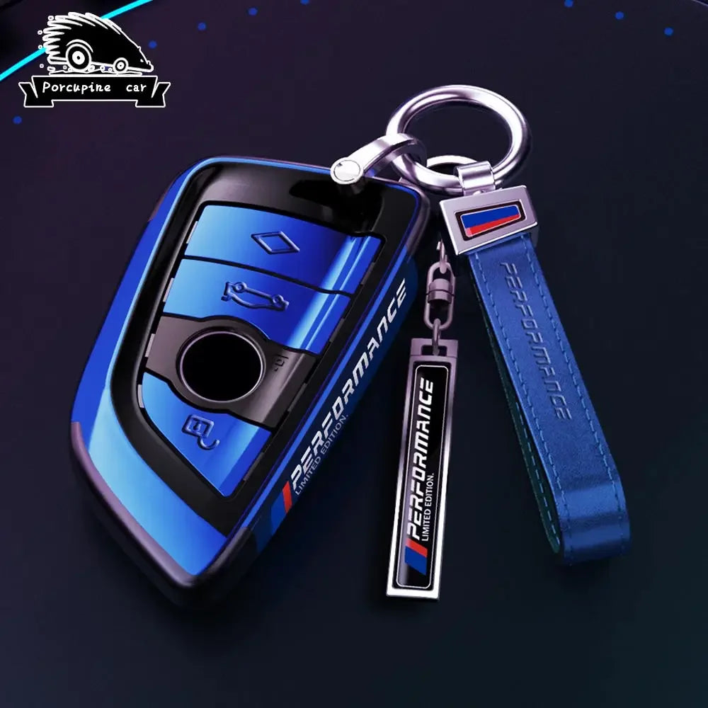 BMW Remote Key Fob Cover for Series 3/5/7, X1-X6: Metallic Hard Shell Protector