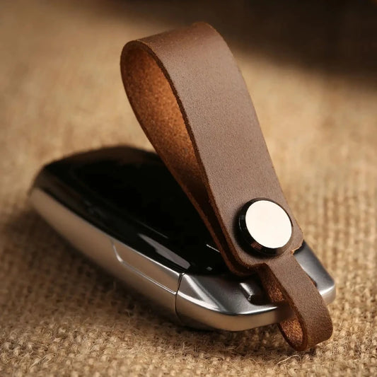 Leather Logo Keychain