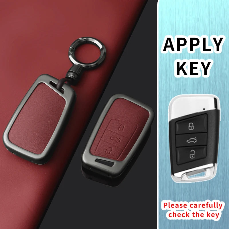 Zinc Alloy Car Key Case Cover Shell for VW Volkswagen Magotan GTE Passat B6 B7 B8 CC Skoda Fabia Superb Kodiaq A7 Accessory