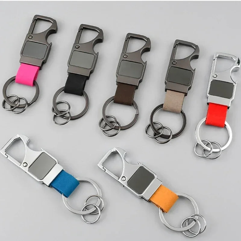 Cowhide Bottle Keychain