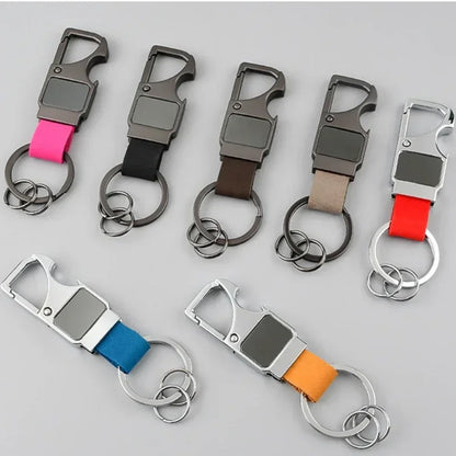 Cowhide Bottle Keychain