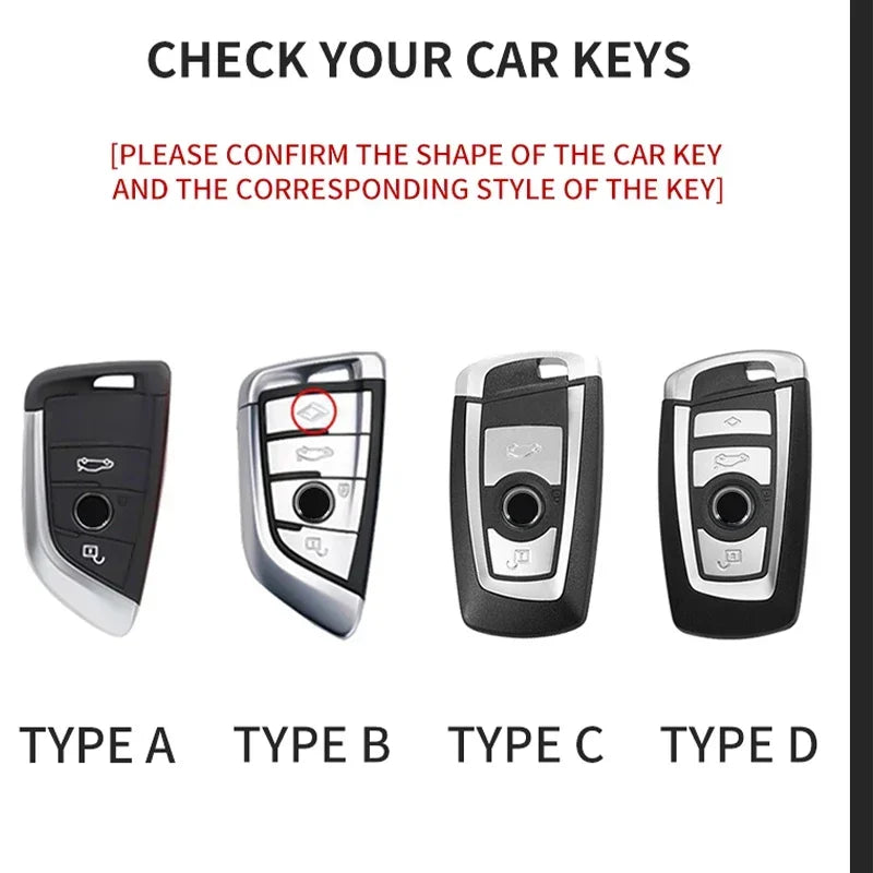 BMW Remote Key Fob Cover for Series 1-8, X1-X6: Premium Suede Leather Case