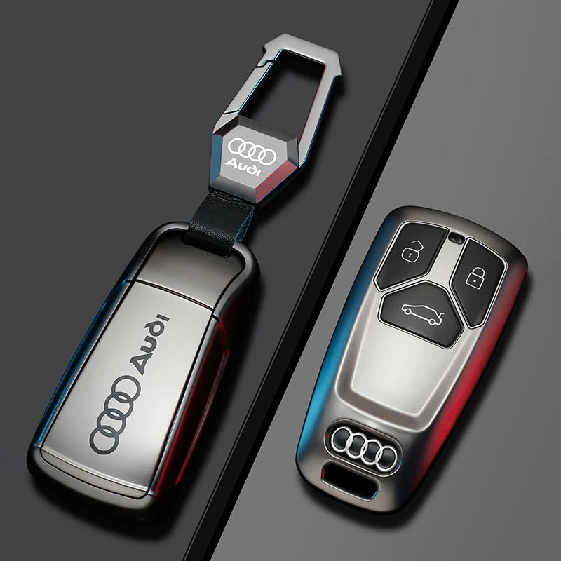 TPU Carbon Style Car Key Case Cover Fob Keychain for Audi A4 B9 A5 A6 8S 8W Q5 Q7 4M S4 S5 S7 TT TTS TFSI RS Protector Shell Fob