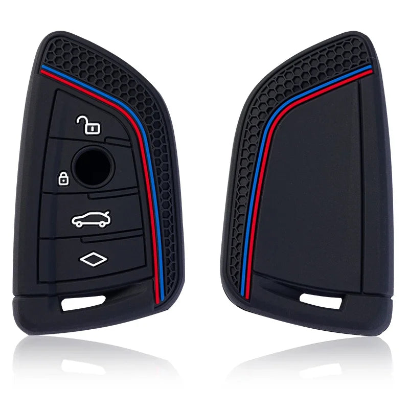 BMW Remote Key Fob Cover for Series 3/5/7, X1-X6: Non-Slip Silicone Protector