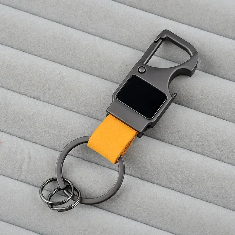 Cowhide Bottle Keychain