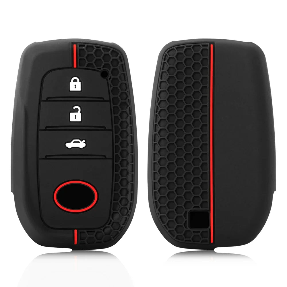 Toyota Remote Key Fob Cover for Land Cruiser, Hilux, Fortuner: Soft Silicone Shell