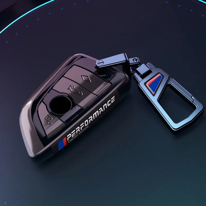 BMW Remote Key Fob Cover for Series 3/5/7, X1-X6: Metallic Hard Shell Protector