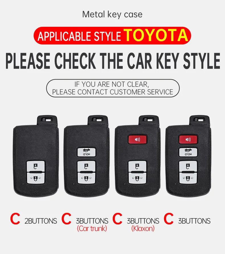 Car Remote Key Case Cover Shell for Toyota Auris Camry RAV4 Avalon Yaris Verso 2012 2013 2014 2015 2016 2017 2018 Accessories