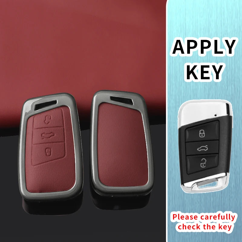 Zinc Alloy Car Key Case Cover Shell for VW Volkswagen Magotan GTE Passat B6 B7 B8 CC Skoda Fabia Superb Kodiaq A7 Accessory