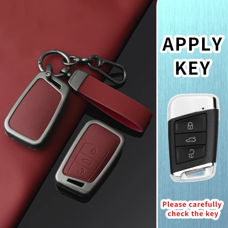 Zinc Alloy Car Key Case Cover Shell for VW Volkswagen Magotan GTE Passat B6 B7 B8 CC Skoda Fabia Superb Kodiaq A7 Accessory