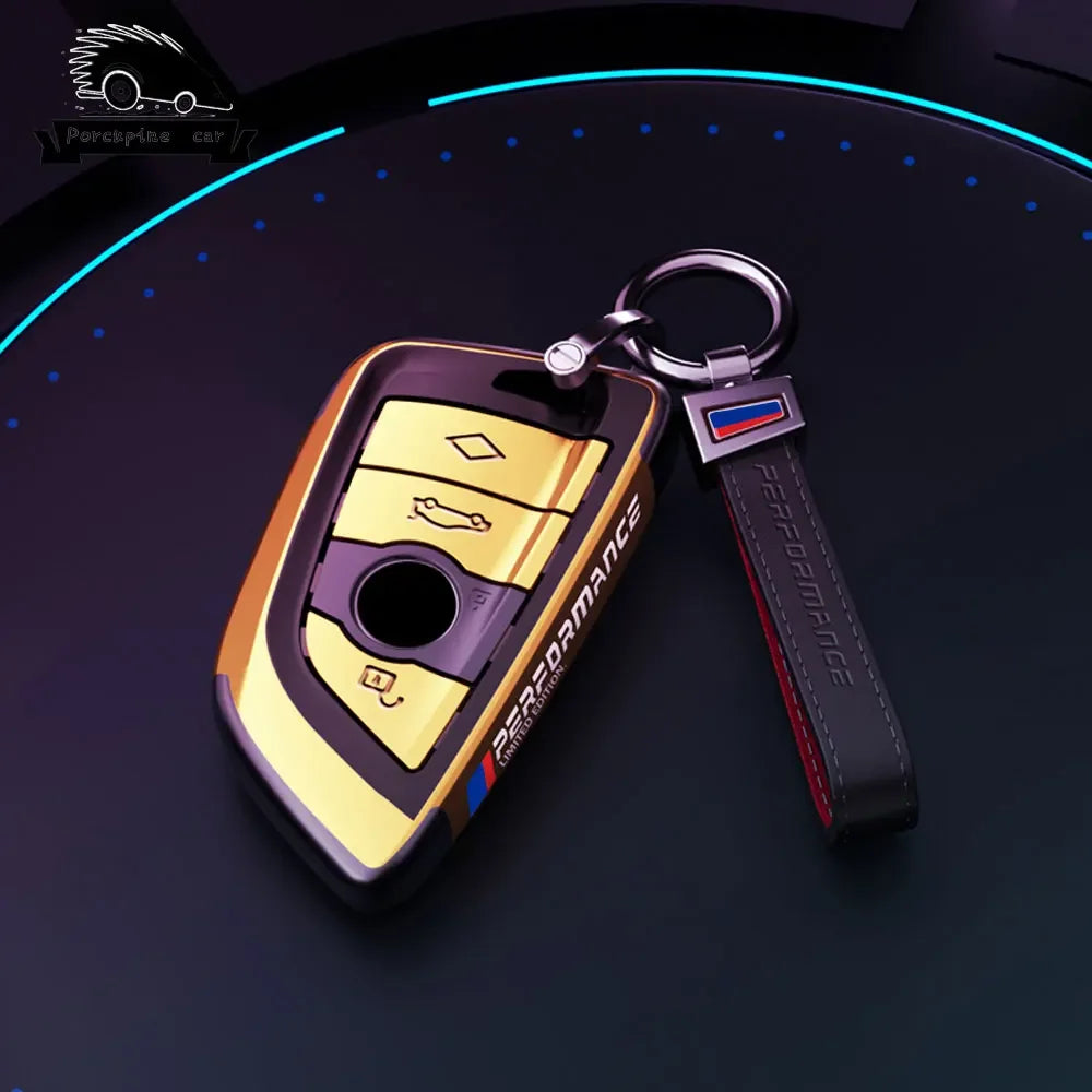 BMW Remote Key Fob Cover for Series 3/5/7, X1-X6: Metallic Hard Shell Protector
