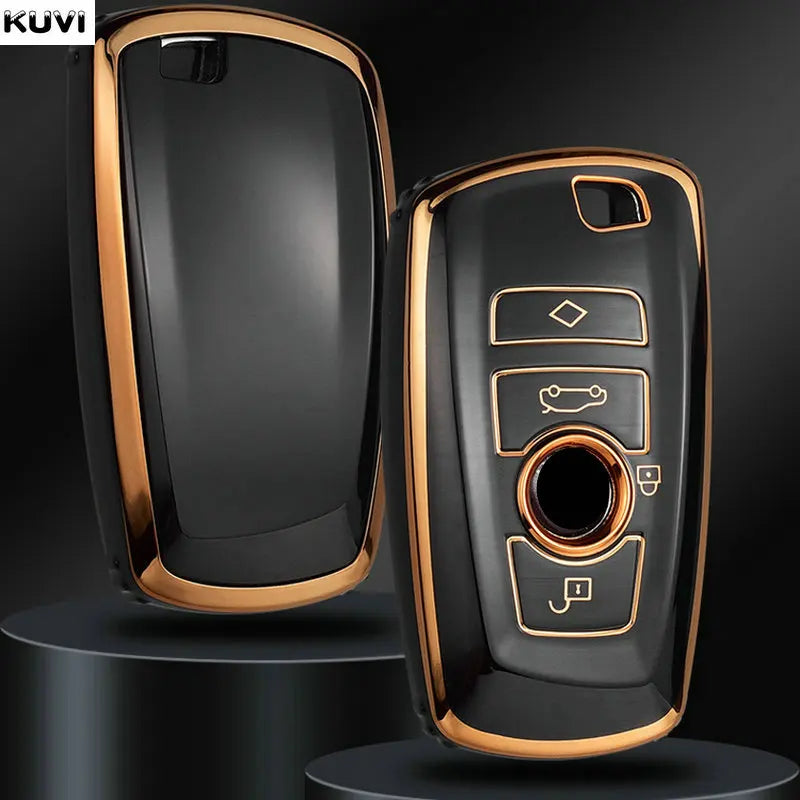 BMW Remote Key Fob Cover for Series 1-7, X1-X5, M3/M4: Flexible TPU Shell