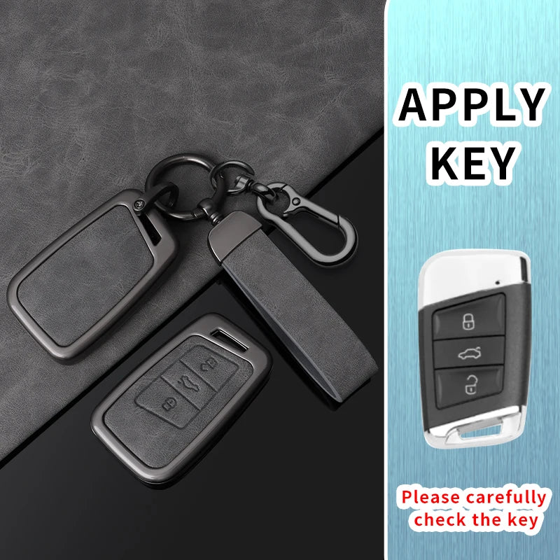 Zinc Alloy Car Key Case Cover Shell for VW Volkswagen Magotan GTE Passat B6 B7 B8 CC Skoda Fabia Superb Kodiaq A7 Accessory
