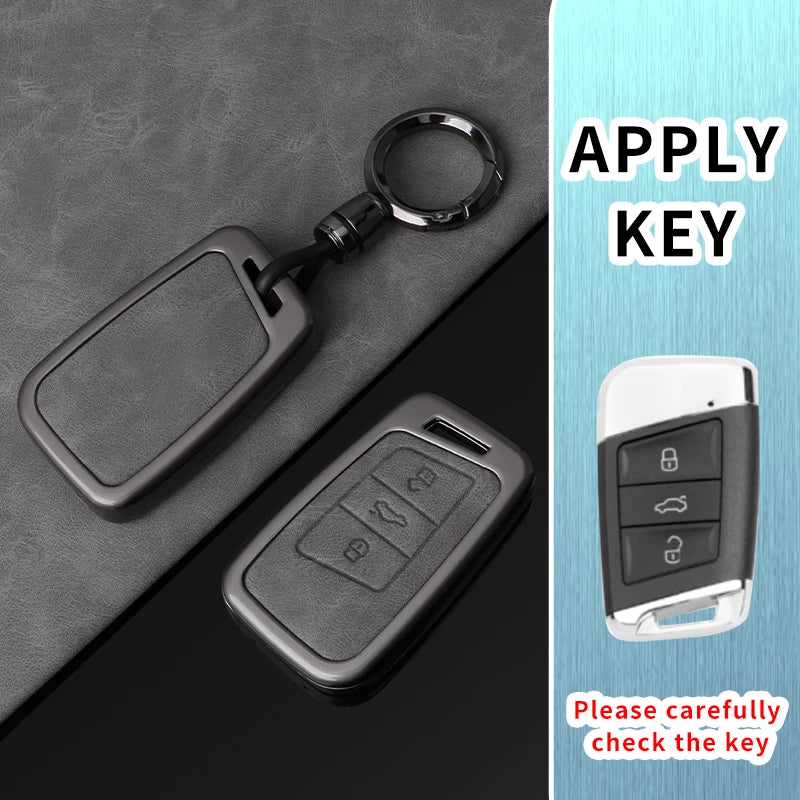 Zinc Alloy Car Key Case Cover Shell for VW Volkswagen Magotan GTE Passat B6 B7 B8 CC Skoda Fabia Superb Kodiaq A7 Accessory