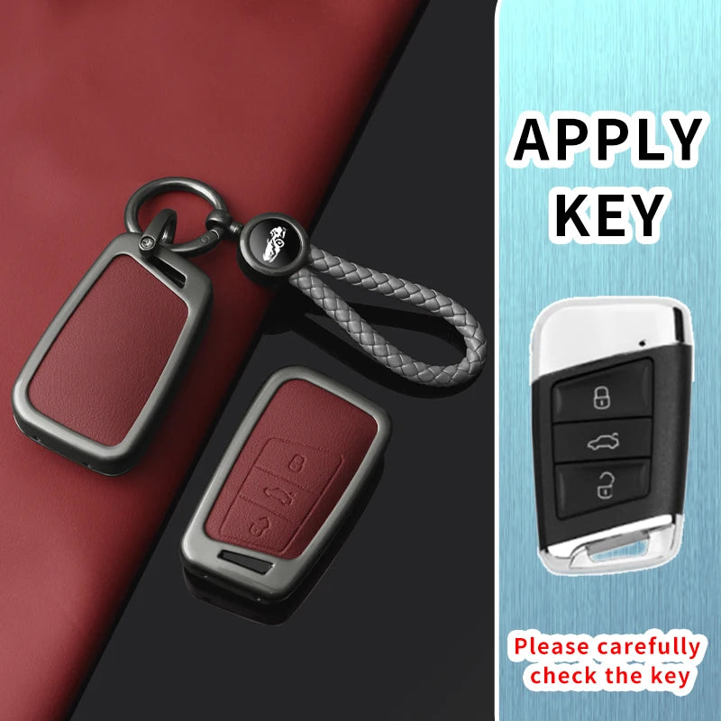 Zinc Alloy Car Key Case Cover Shell for VW Volkswagen Magotan GTE Passat B6 B7 B8 CC Skoda Fabia Superb Kodiaq A7 Accessory