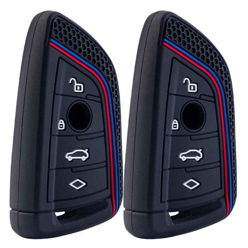 BMW Remote Key Fob Cover for Series 3/5/7, X1-X6: Non-Slip Silicone Protector