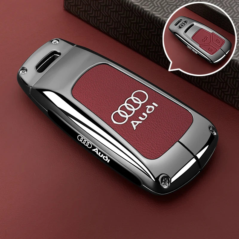TPU Carbon Style Car Key Case Cover Fob Keychain for Audi A4 B9 A5 A6 8S 8W Q5 Q7 4M S4 S5 S7 TT TTS TFSI RS Protector Shell Fob