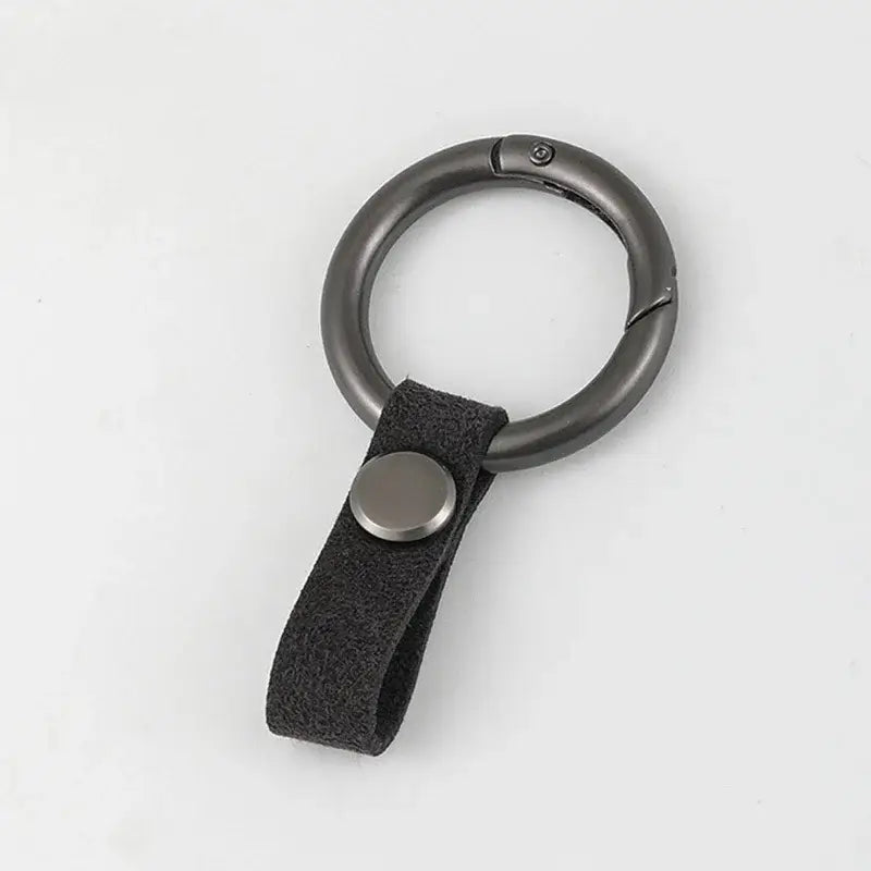 Suede leather key fob case Mercedes Benz remote key ring, stylish and durable design.