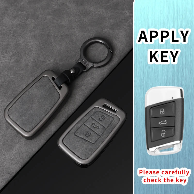 Zinc Alloy Car Key Case Cover Shell for VW Volkswagen Magotan GTE Passat B6 B7 B8 CC Skoda Fabia Superb Kodiaq A7 Accessory