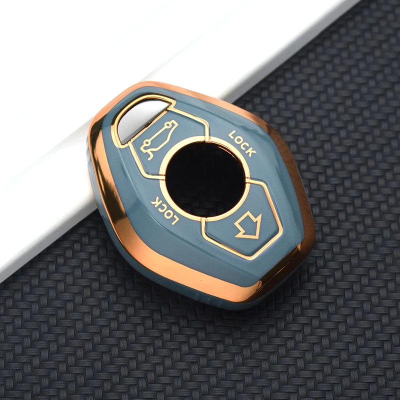 BMW Remote Key Fob Cover for Series 3/5/7, X3/X5: Slim TPU Protection Case