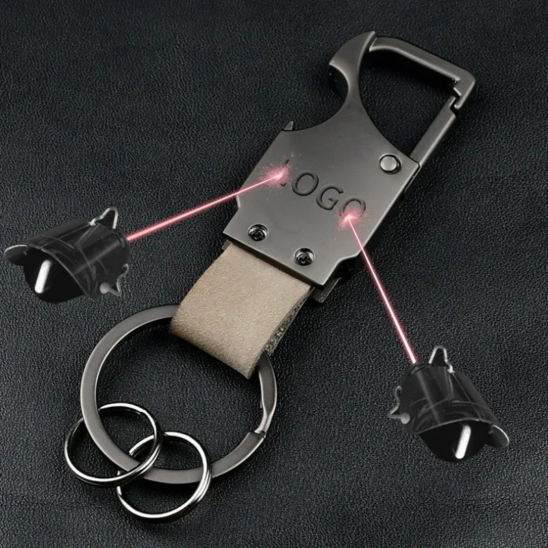 Cowhide Bottle Keychain