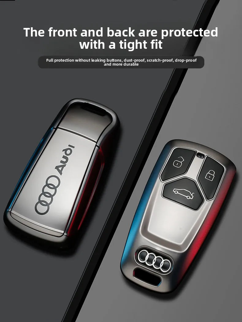 TPU Carbon Style Car Key Case Cover Fob Keychain for Audi A4 B9 A5 A6 8S 8W Q5 Q7 4M S4 S5 S7 TT TTS TFSI RS Protector Shell Fob