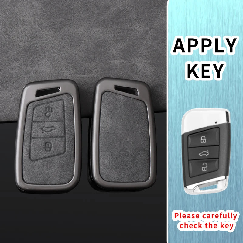 Zinc Alloy Car Key Case Cover Shell for VW Volkswagen Magotan GTE Passat B6 B7 B8 CC Skoda Fabia Superb Kodiaq A7 Accessory