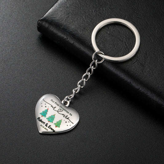 Heart Family Keychain