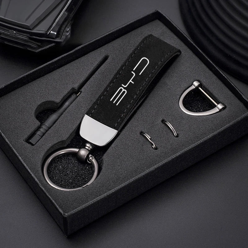 BYD Suede Keychain