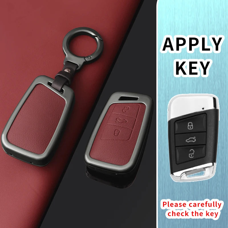 Zinc Alloy Car Key Case Cover Shell for VW Volkswagen Magotan GTE Passat B6 B7 B8 CC Skoda Fabia Superb Kodiaq A7 Accessory