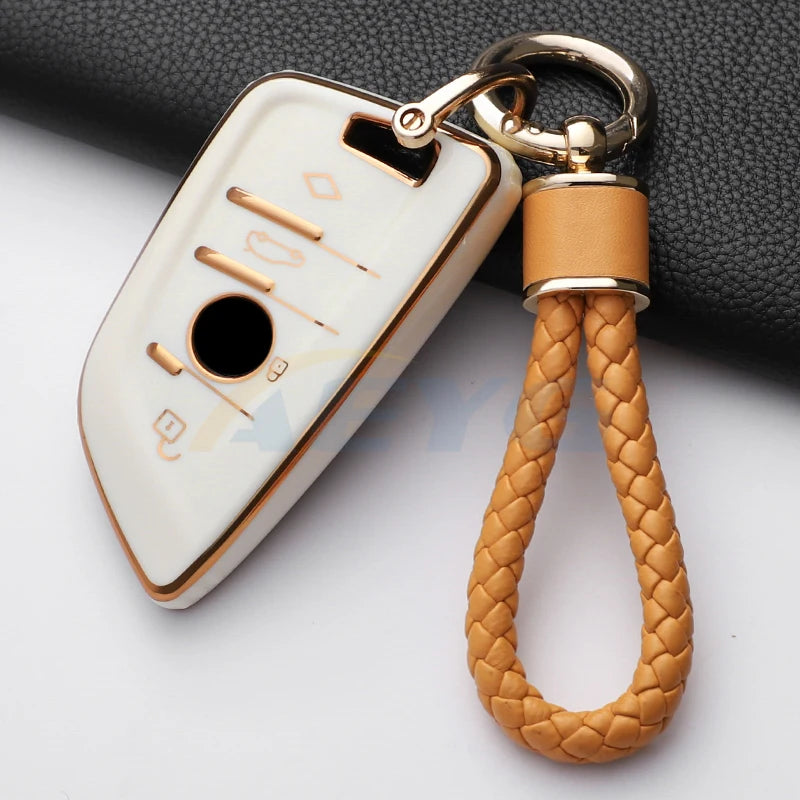 BMW Remote Key Fob Cover for Series 3/5/7, X1-X6: Flexible TPU Protection Case