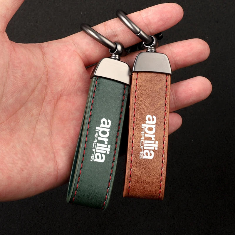Aprilia Leather Keychain