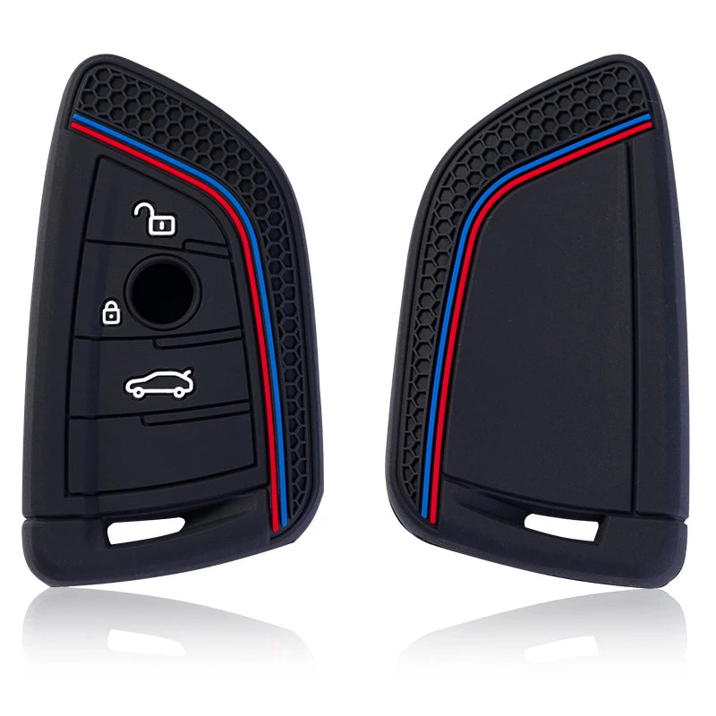 BMW Remote Key Fob Cover for Series 3/5/7, X1-X6: Non-Slip Silicone Protector