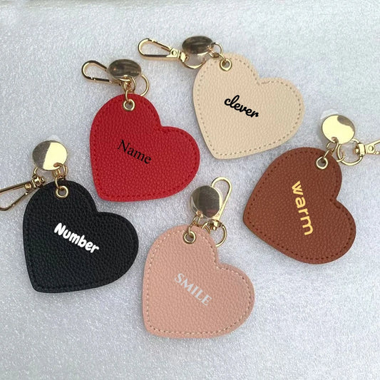 Heart Leather Keychain